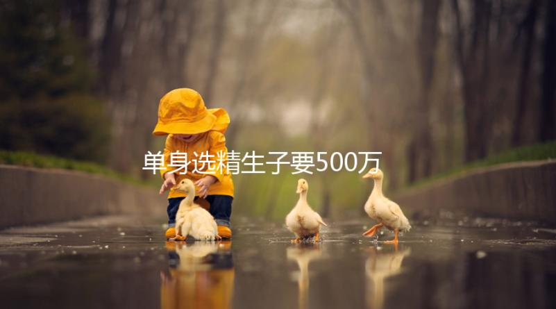 單身選精生子要500萬(wàn)是謠傳，馬來(lái)西亞、泰國(guó)性價(jià)比更高